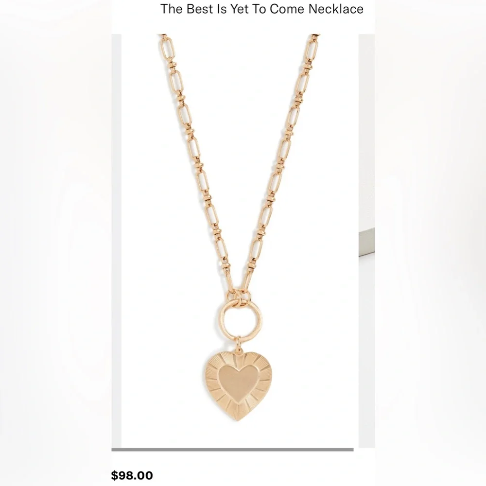 Brinker + Eliza Gold Heart Necklace - Picture 4 of 4